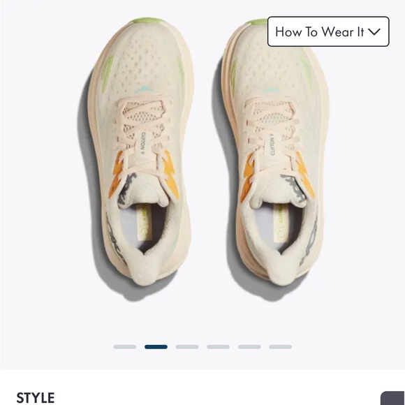 HOKA 👟🩷 Clifton 9 Vanilla Astral running shoe sneakers NWT NIB - Picture 8 of 13